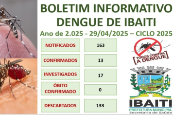 Boletim Informativo da Dengue Mês de ABril de 2.025