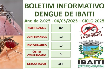 Boletim Informativo da Dengue Mês de Maio de 2.025