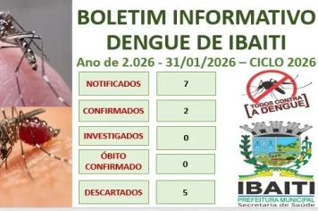 Boletim Informativo da Dengue Mês de Janeiro de 2.026