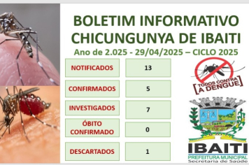 Boletim Informativo de Chicungunya Mês de Abril de 2.025