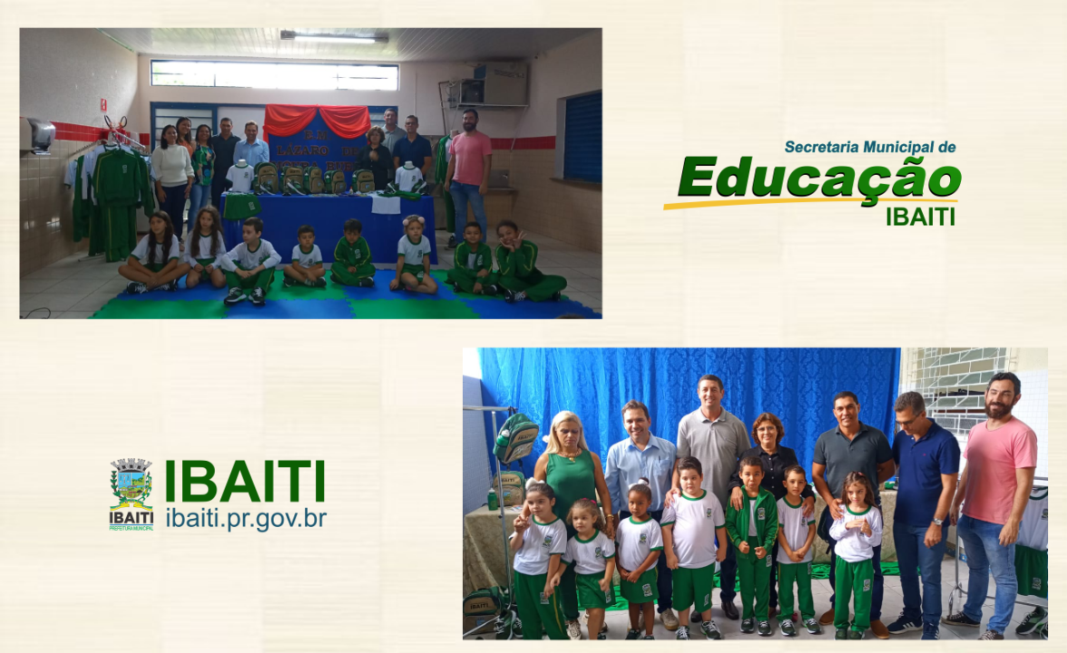 Prefeito Dr. Antonely, vice Ulisses, secretária de Educação Tânia e vereadores da 18ª legislatura entregam kits uniformes e material escolar para as escolas Lázaro de Moura Bueno e Leônidas Ferreira de Melo