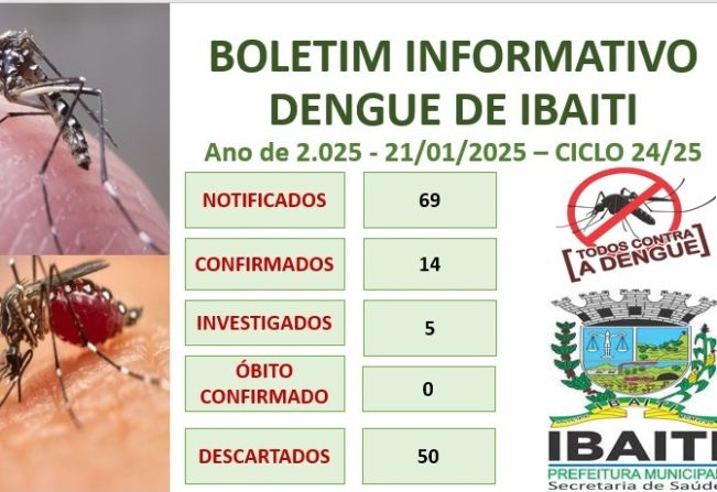 Boletim Informativo da Dengue Mês de Janeiro de 2.025