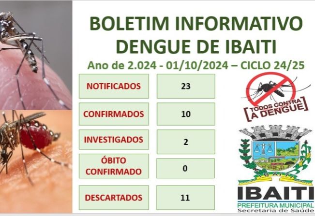 Boletim Informativo da Dengue Mês de Outubro de 2.024