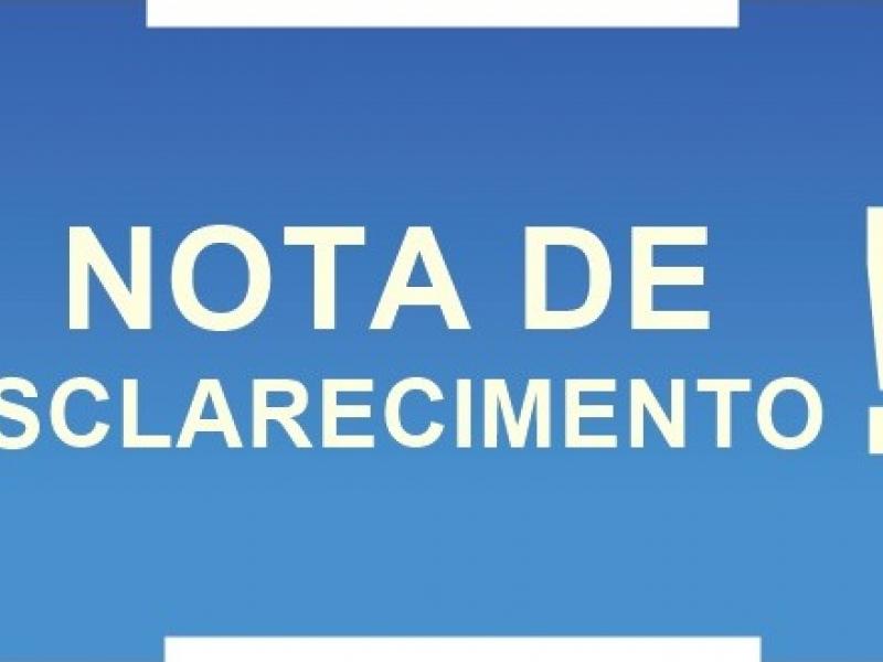 NOTA DE ESCLARECIMENTO