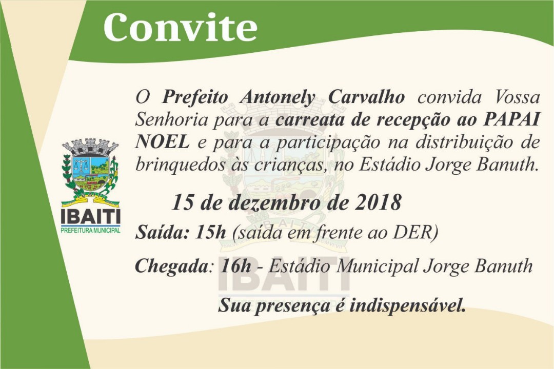 Carreata com o Papai Noel neste sábado