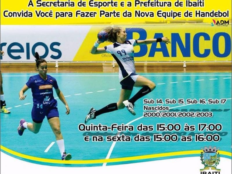 Faça parta da equipe de Handebol de Ibaiti