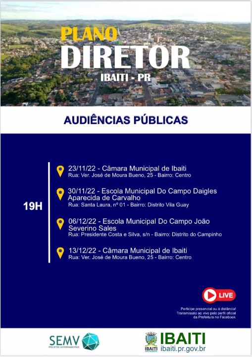 Audiências Públicas - Plano Diretor