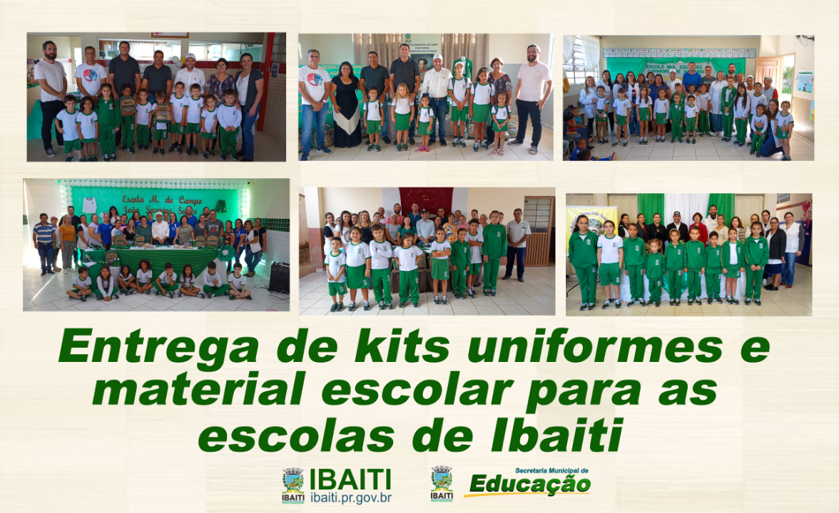 A ação faz parte da entrega coordenada de 3.100 kits de uniformes escolares para todos os alunos das escolas municipais de Ibaiti.                                                                                                                                                     